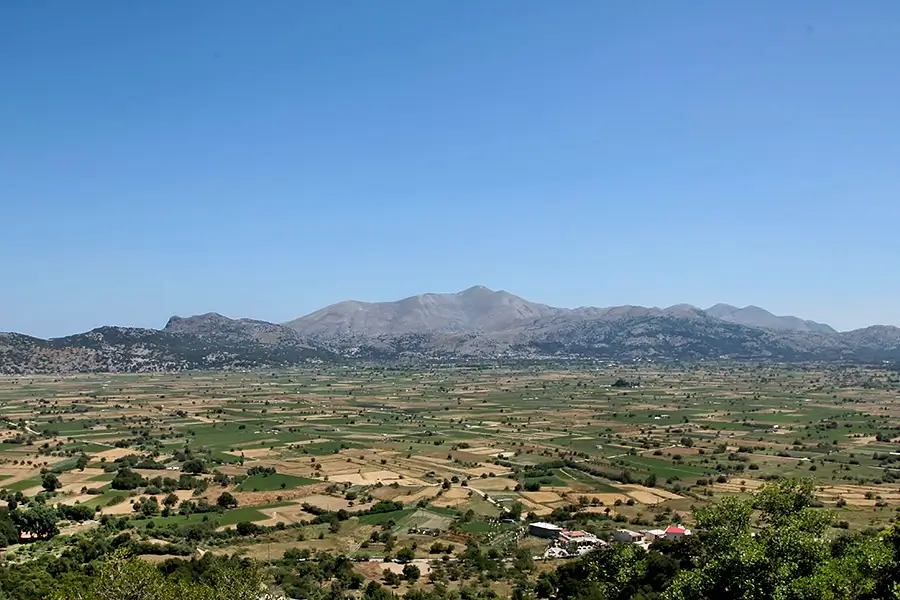La fertile vallée de Lassithi en Crète