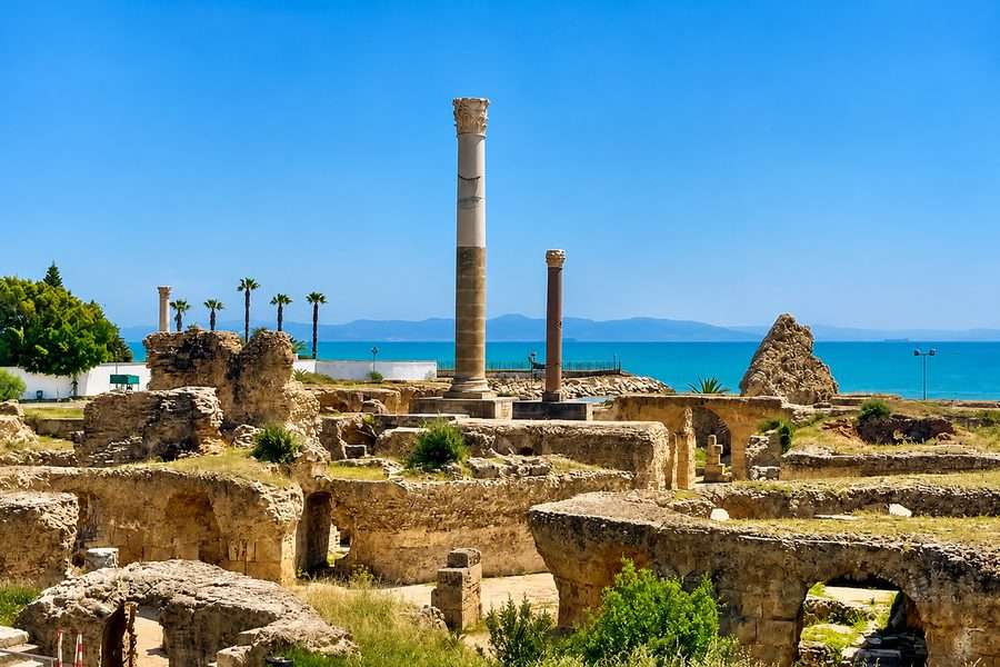 Que faire avec des enfants en Tunisie : visiter le site archéologique de Carthage.